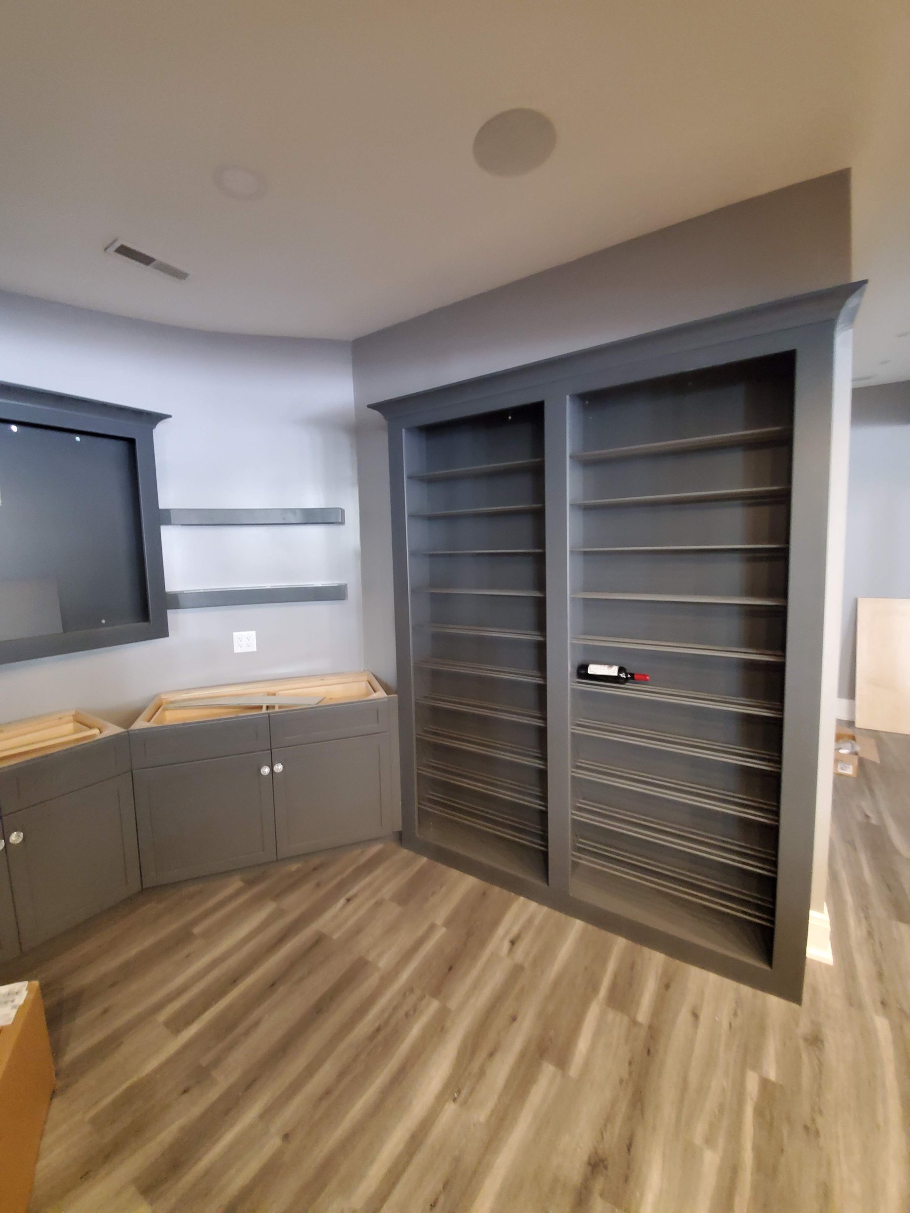 Custom built-ins and shelving installation—quality craftsmanship
