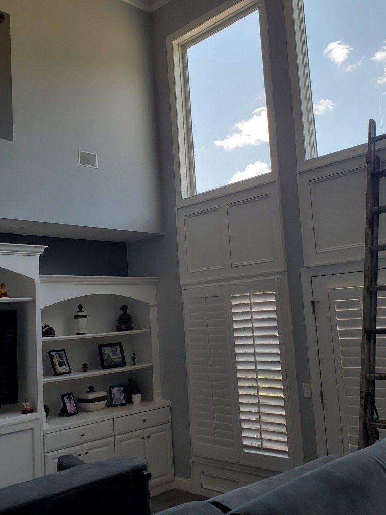 Custom shutters & built-in cabinetry with high-end trim work