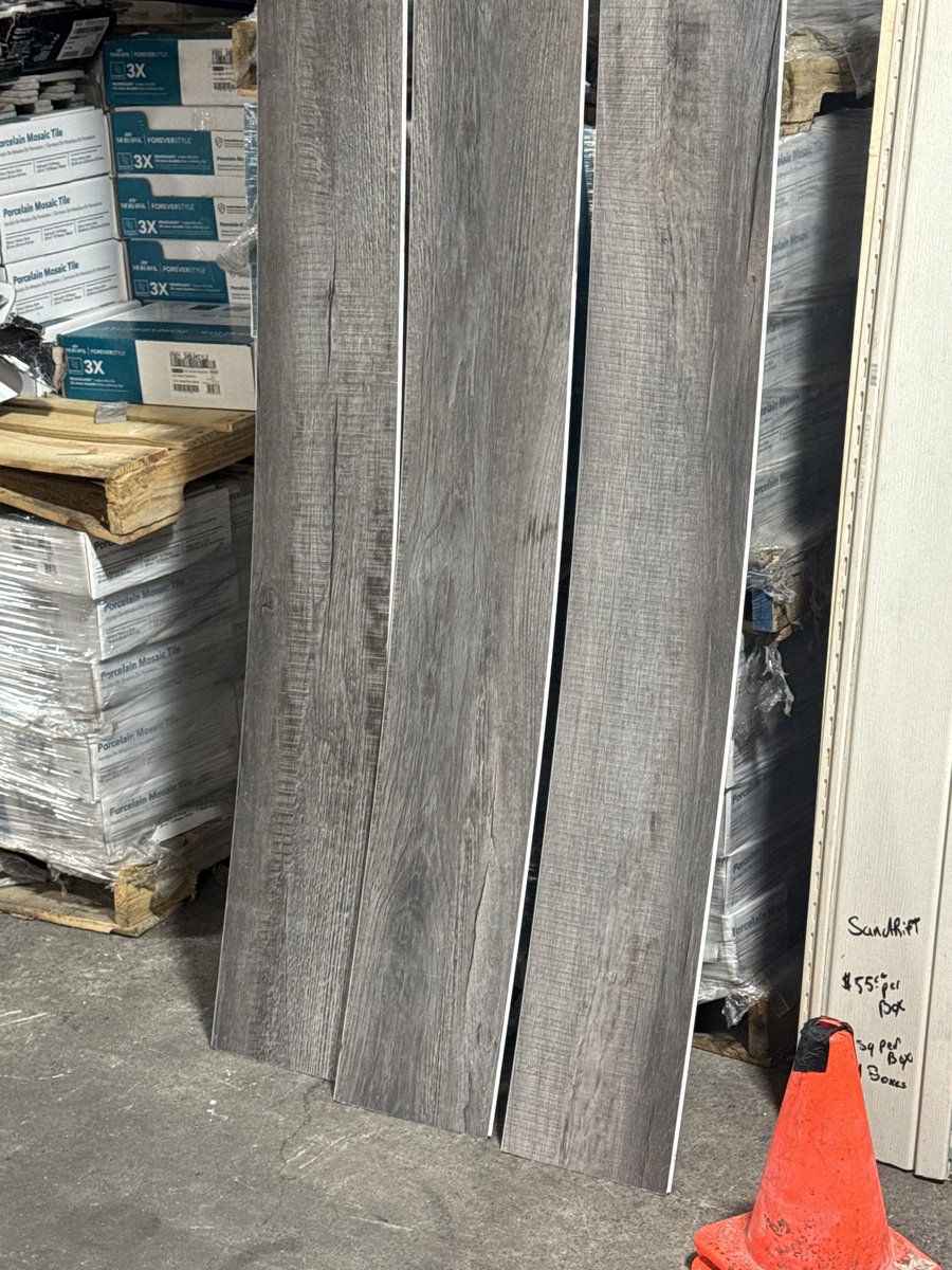 Luxury Vinyl Plank Flooring - Gray Wood Look