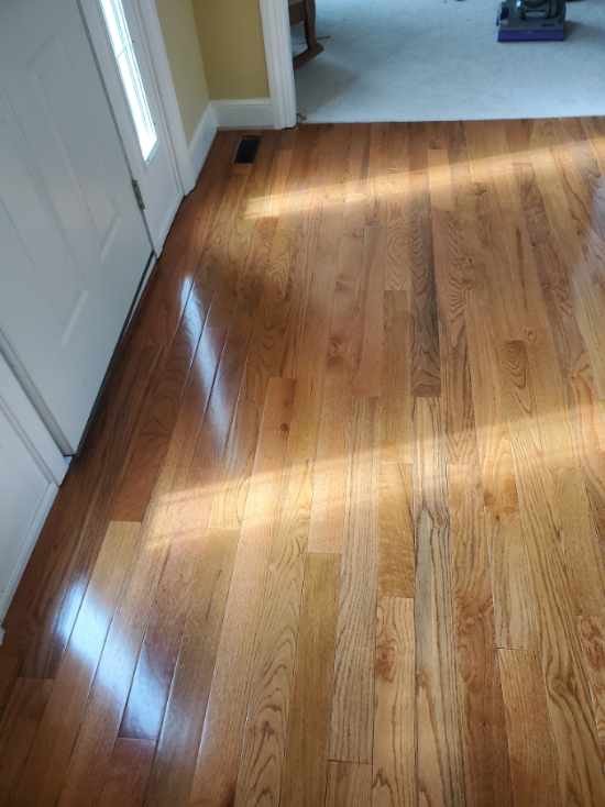 Professional hardwood-look vinyl plank flooring installation